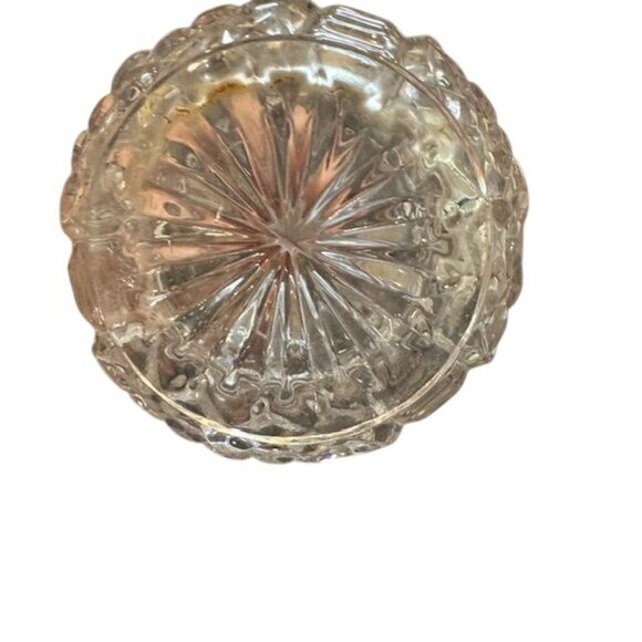 Vintage Clear Glass Oil Or Vinegar Cruet With Etched Stopper - Picture 9 of 9